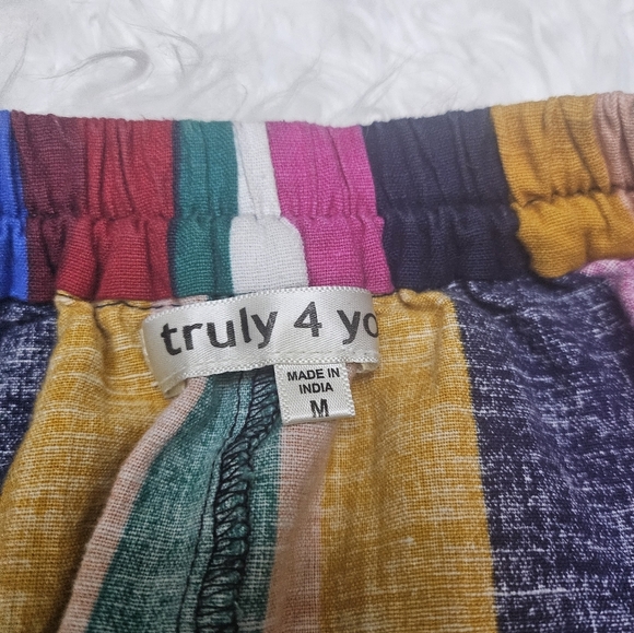 Vibrant Striped A-Line Skirt - Picture 3 of 3